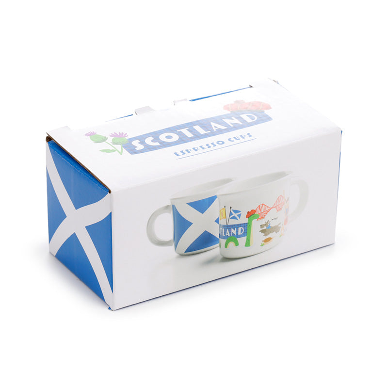 Scotland Souvenir Set of 2 Porcelain Espresso Cups 75ml ECPS20