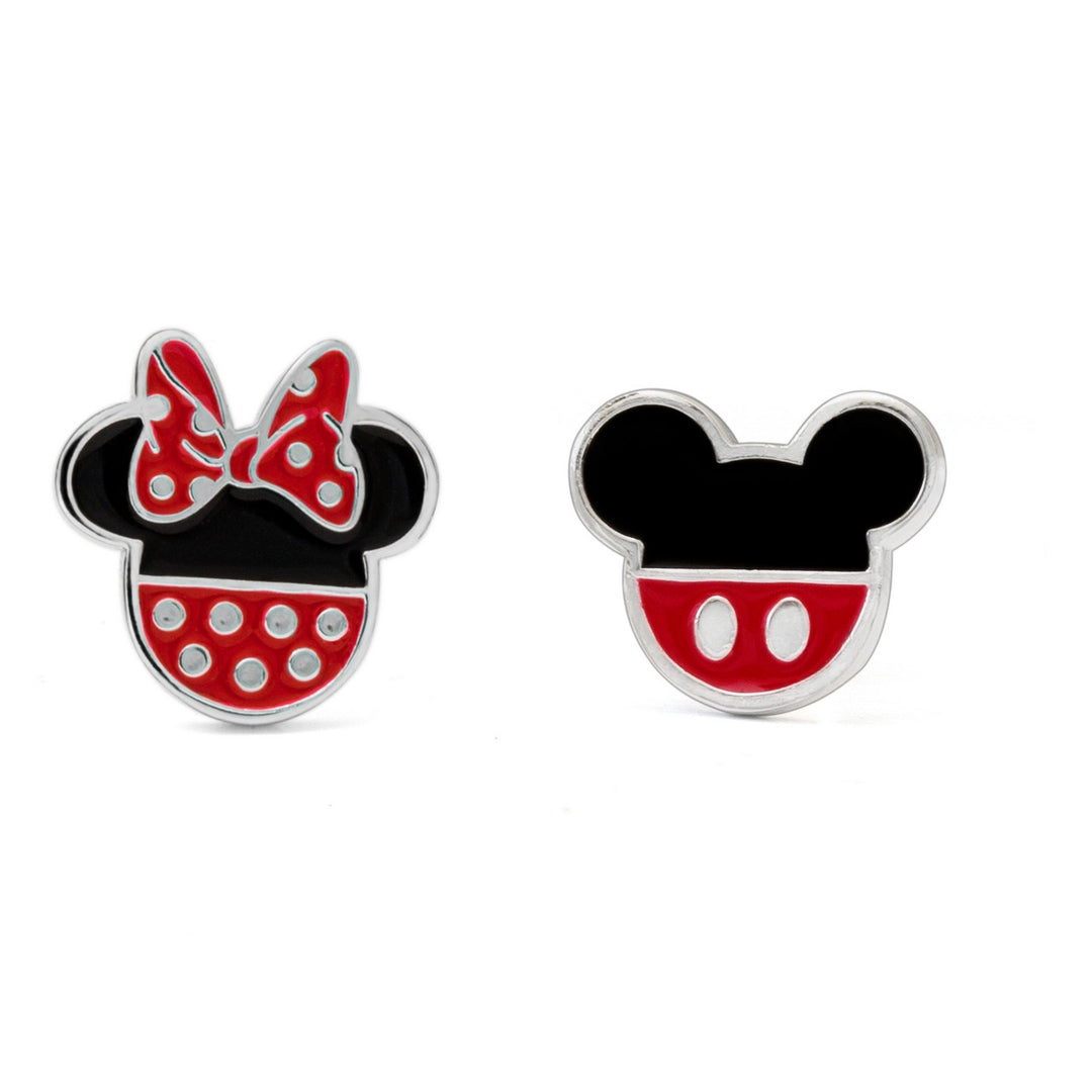 Disney Minnie Silver Plated Enamel Filled Earrings EF00258SL.PH