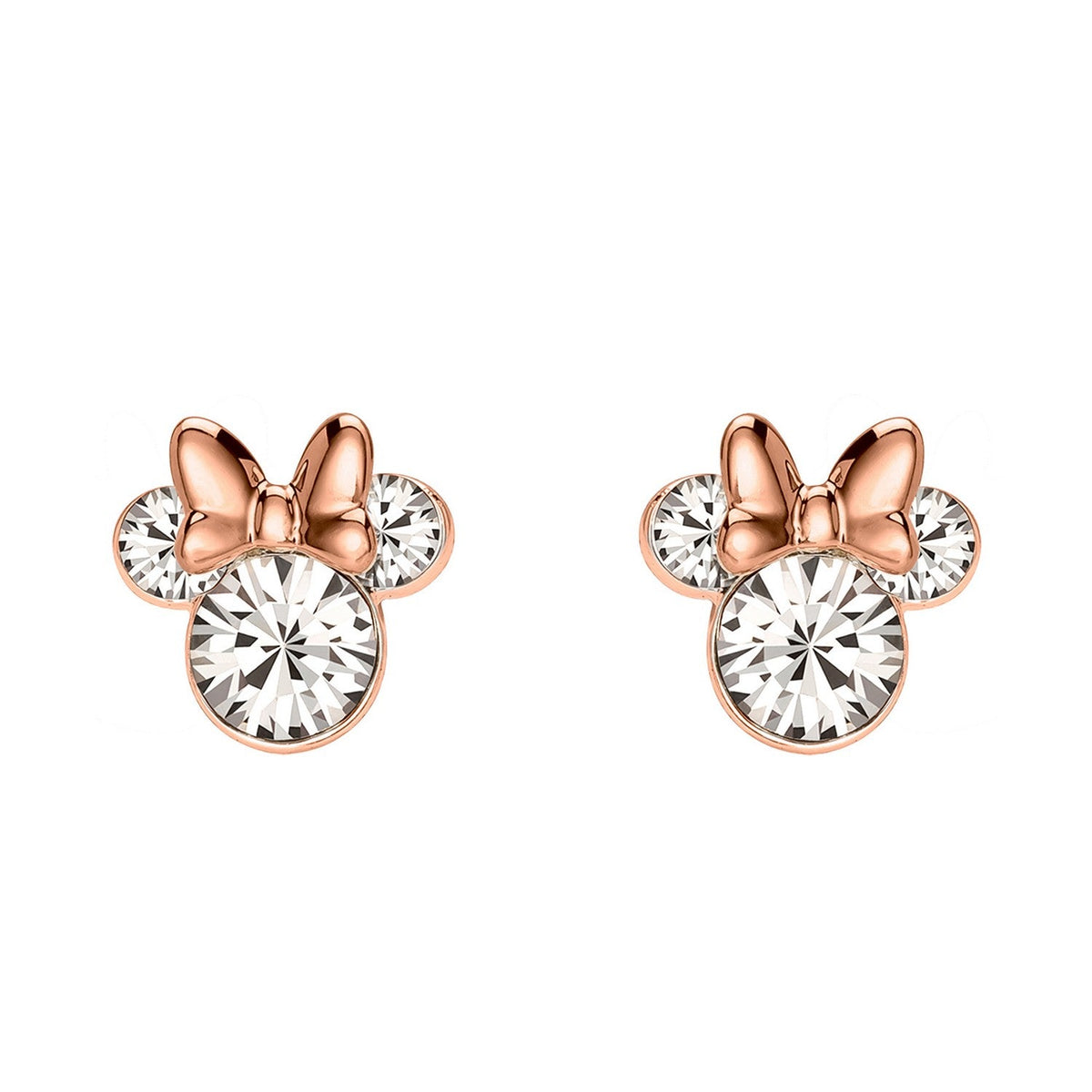 Disney Mickey & Minnie Brass Pk Plt Mouse Birthstone (April) Earrings EF00469PAPRL.PA