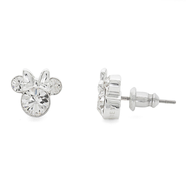Disney Mickey & Minnie Silver Plated Brass April Birthstone Stud Sterling Earrings EF00469SAPRL.PH
