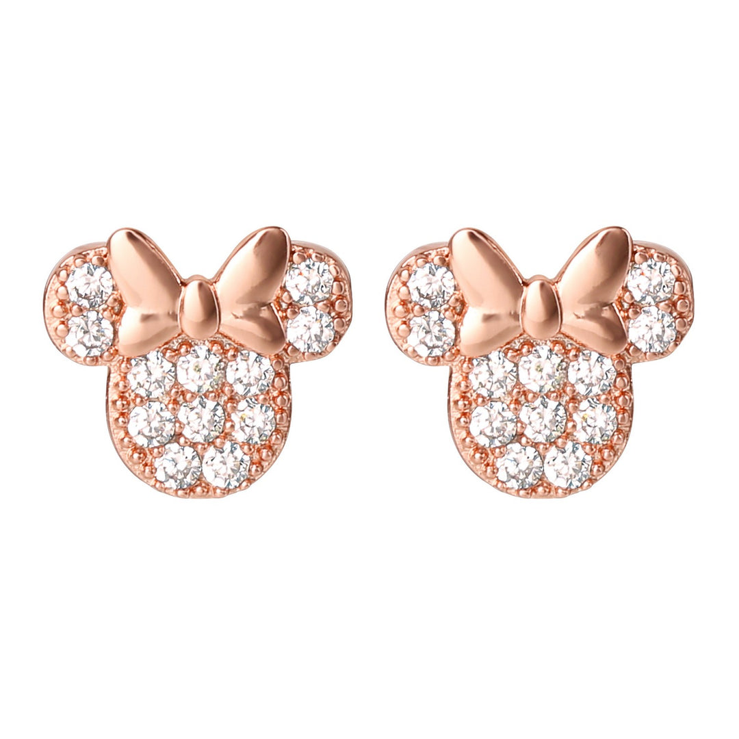 Disney Minnie Mouse Stone Set Rose Gold Plated Brass Earrings EF00661PZWL.PH