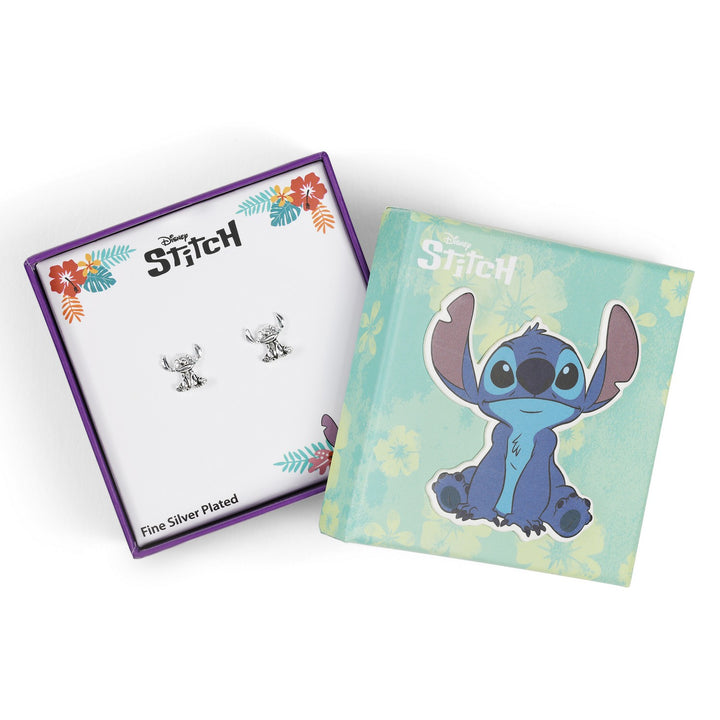 Stitch Silver Plated Stitch Stud Earrings EF00875SL.PH