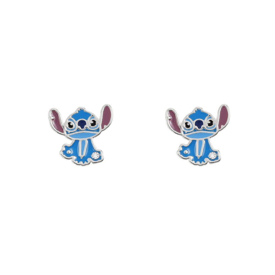 Brass Silver Stitch Stud Earrings EF01071SRWL.PA