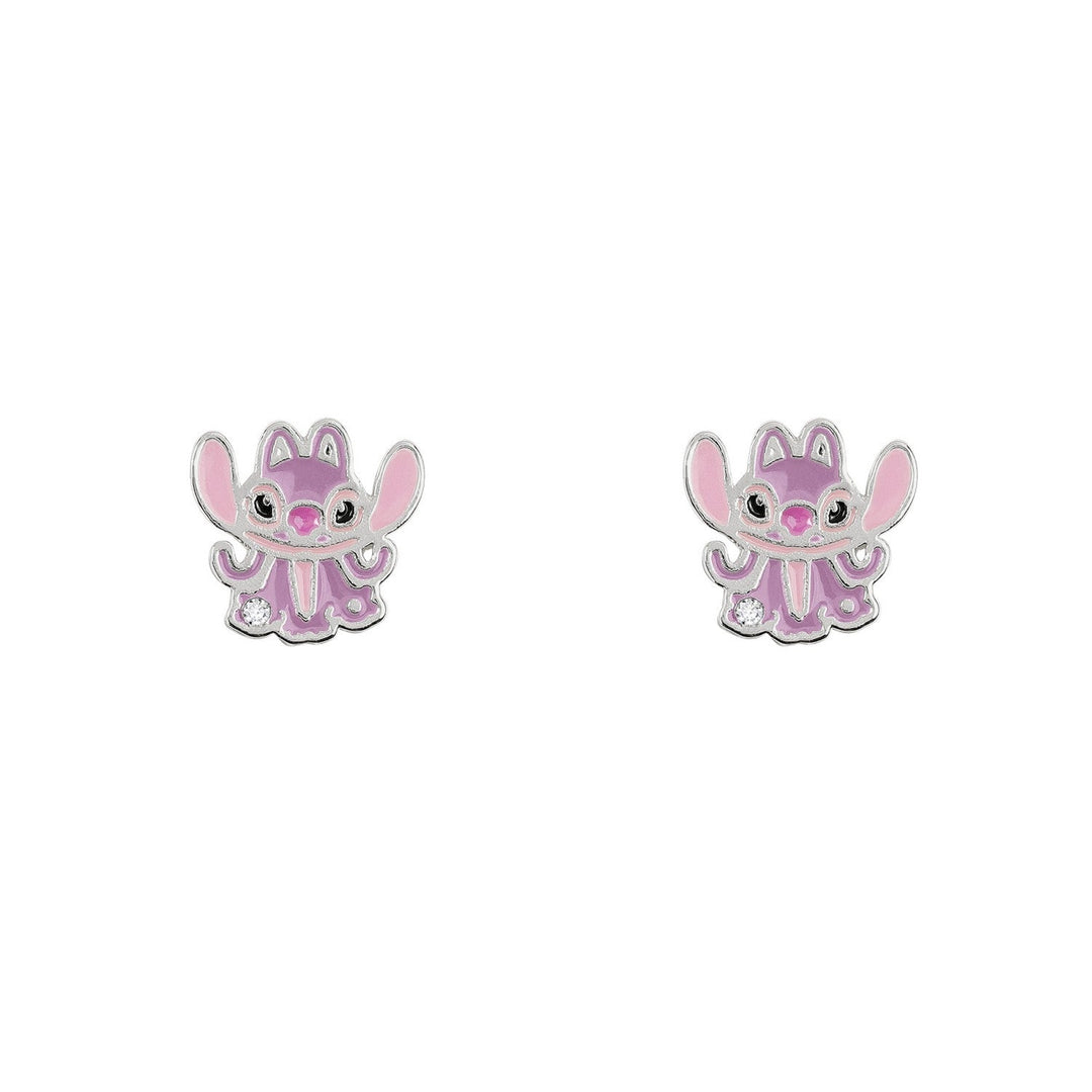 Disney Stitch Brass Slv Plt Angel Stud Earrings EF01086SRWL.PA