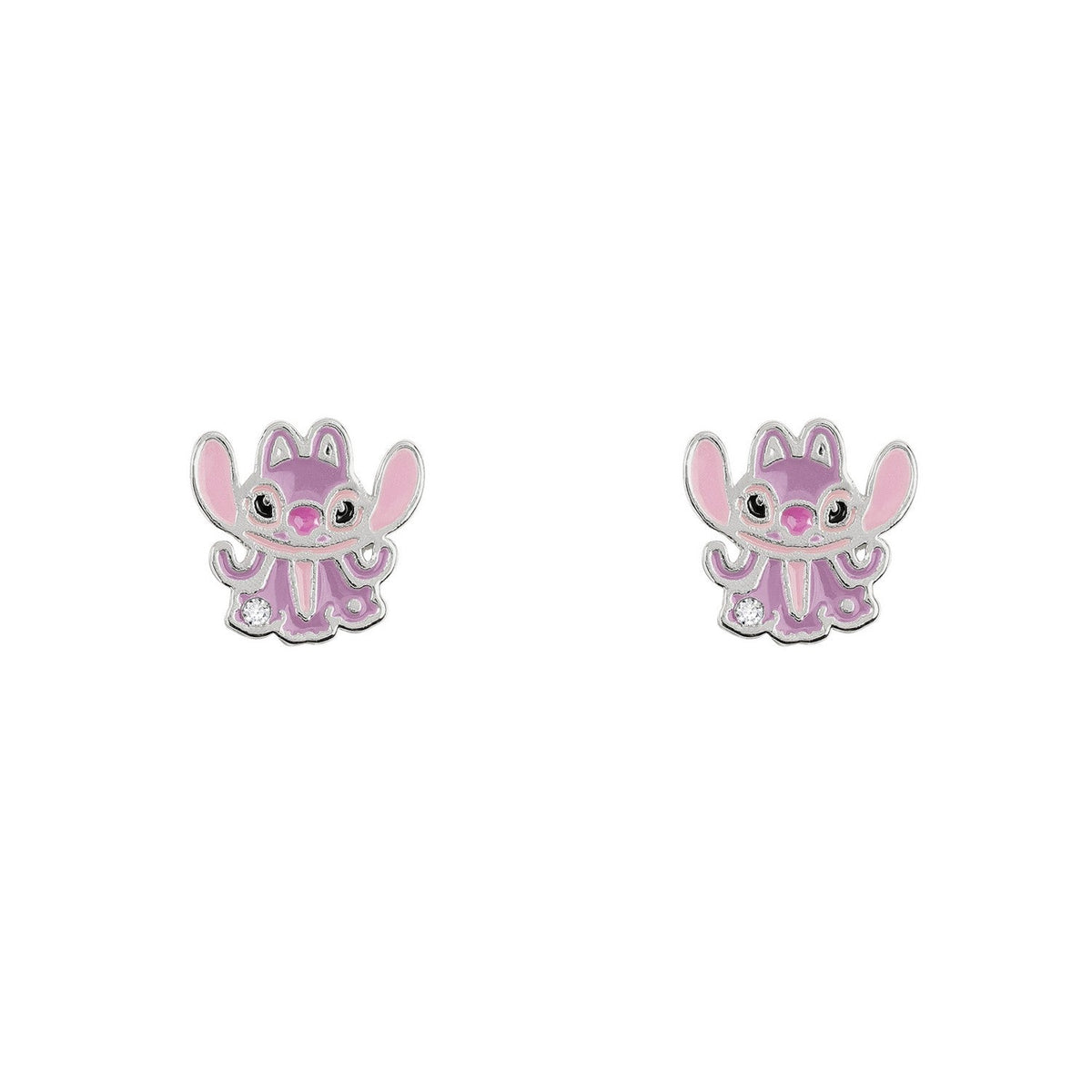 Disney Stitch Brass Slv Plt Angel Stud Earrings EF01086SRWL.PA
