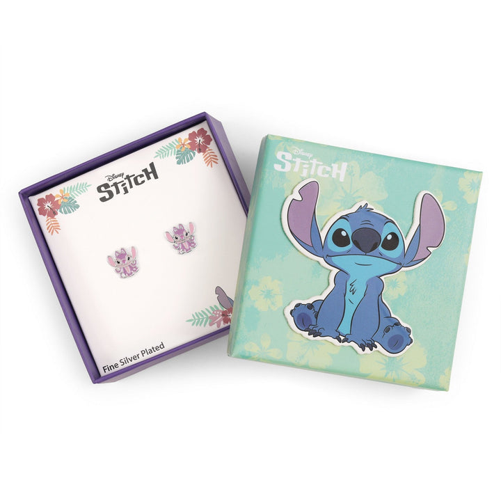 Disney Stitch Brass Slv Plt Angel Stud Earrings EF01086SRWL.PA