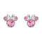 Disney Mickey & Minnie Brass Slv Plt Pink Crystal Stud Earring EF01399SRPL.PA