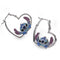 Disney Stitch Brass Silver Plate Love Heart Huggie Sterling Earrings EF01402SL.PH