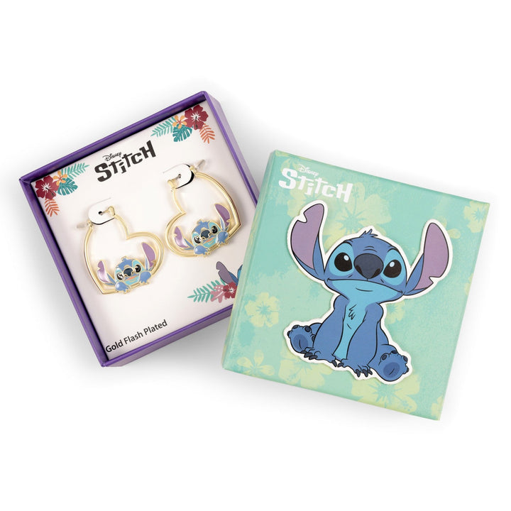 Disney Stitch Love Heart Huggie Earrings EF01402YL.PA