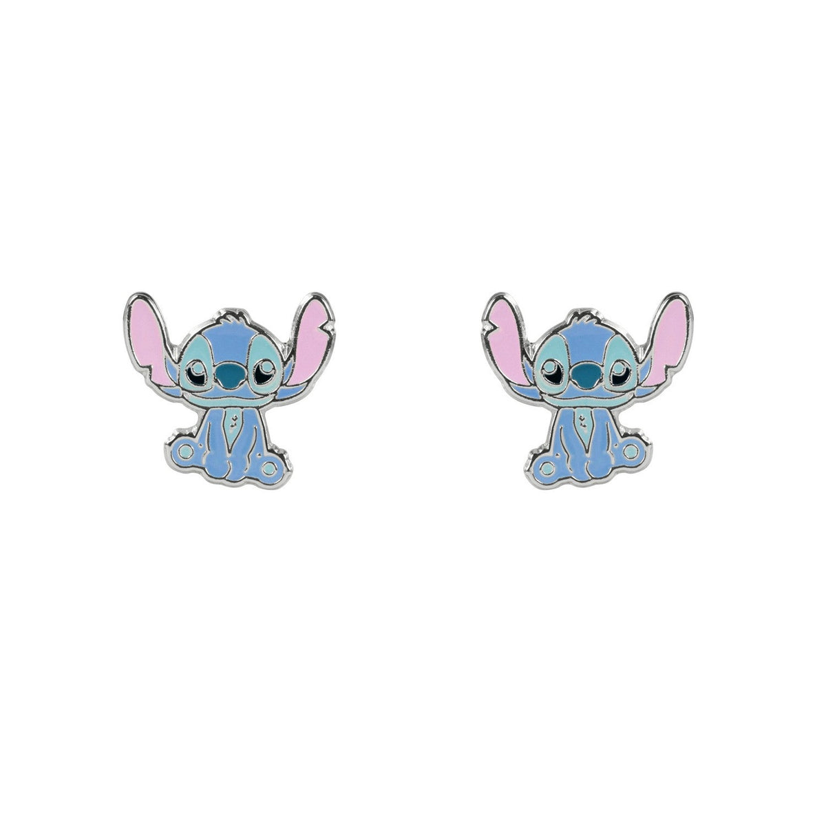 Disney Stitch Brass Plated Enamel Earrings EF01461SL.PA