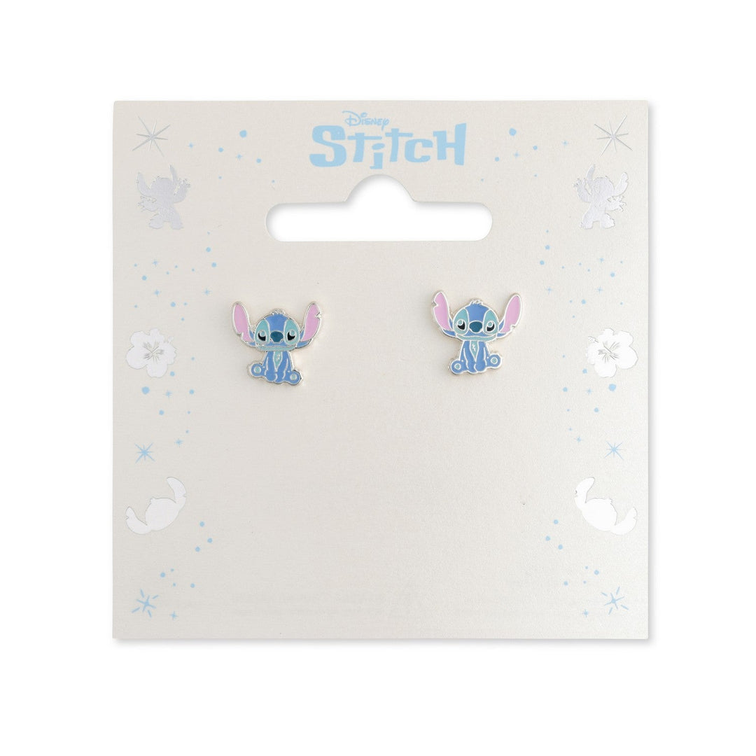 Disney Stitch Brass Plated Enamel Earrings EF01461SL.PA