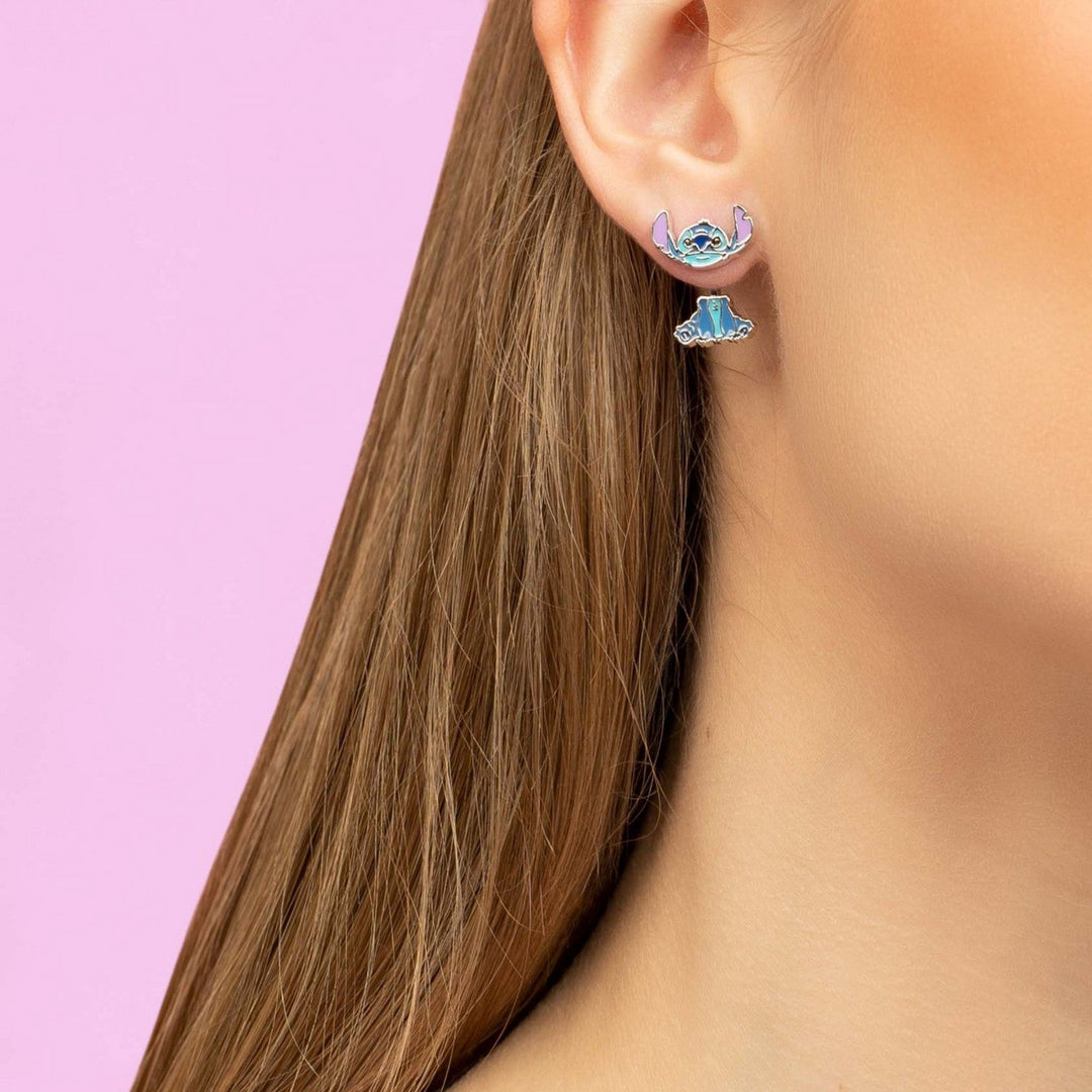 Disney Stitch & Angel Zip Up Love Heart Jewellery Box With W/Imitation Rhod Plt - Eh00073Rl.Ph Vz703053L.Ph Earrings EH00073RL.PH-SET