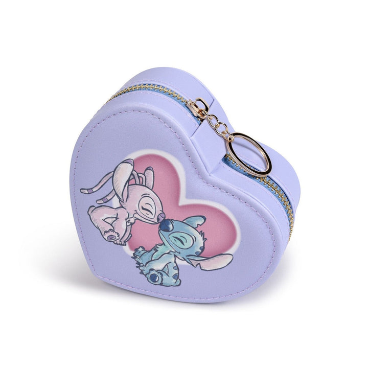 Disney Stitch & Angel Zip Up Love Heart Jewellery Box With W/Imitation Rhod Plt - Eh00073Rl.Ph Vz703053L.Ph Earrings EH00073RL.PH-SET