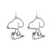 Collectable Peanuts Silver Plated Hollow Snoopy Drop Sterling Earrings EH00366RL.PH
