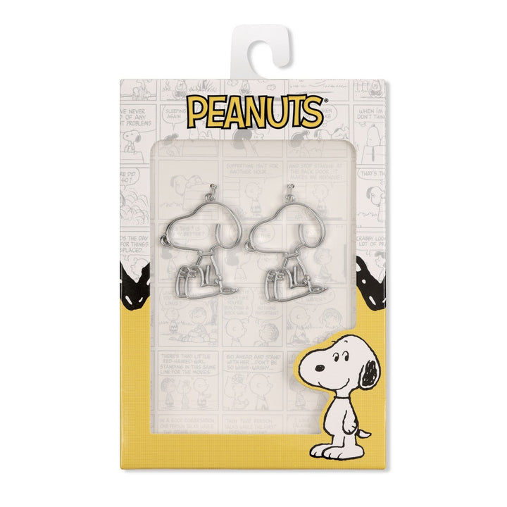 Collectable Peanuts Silver Plated Hollow Snoopy Drop Sterling Earrings EH00366RL.PH