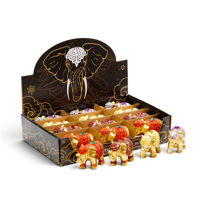 Metallic Glitter Lucky Elephant Incense Stick Holder ELE08