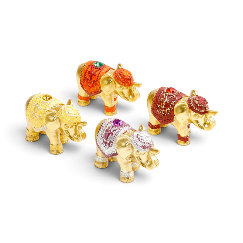 Metallic Glitter Lucky Elephant Incense Stick Holder ELE08