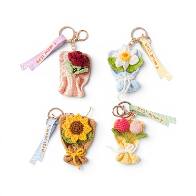 Mother's Day Positive Emotional Support Crochet Keyring EMO10