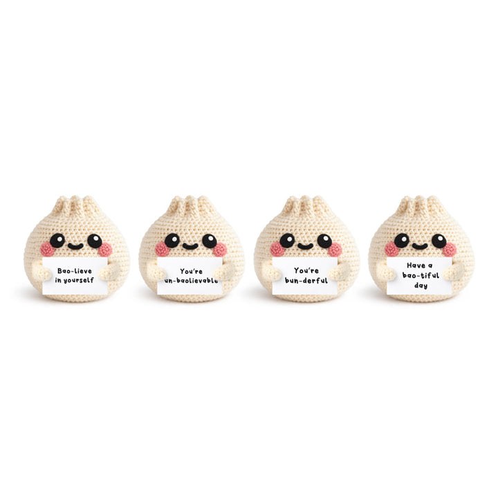 Mystery Positive Emotional Support Crochet Foodiemals Bao House Bao Bun EMO12