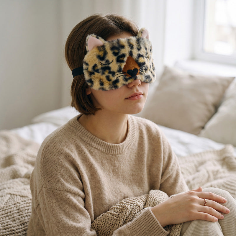 Plush Adoramals Leopard Eye Mask EPP35