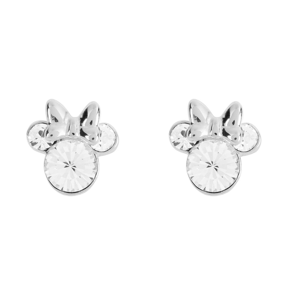 Disney Mickey & Minnie Sterling Silver 925 Mouse April Birthstone Earrings ES00028SAPRL.PH