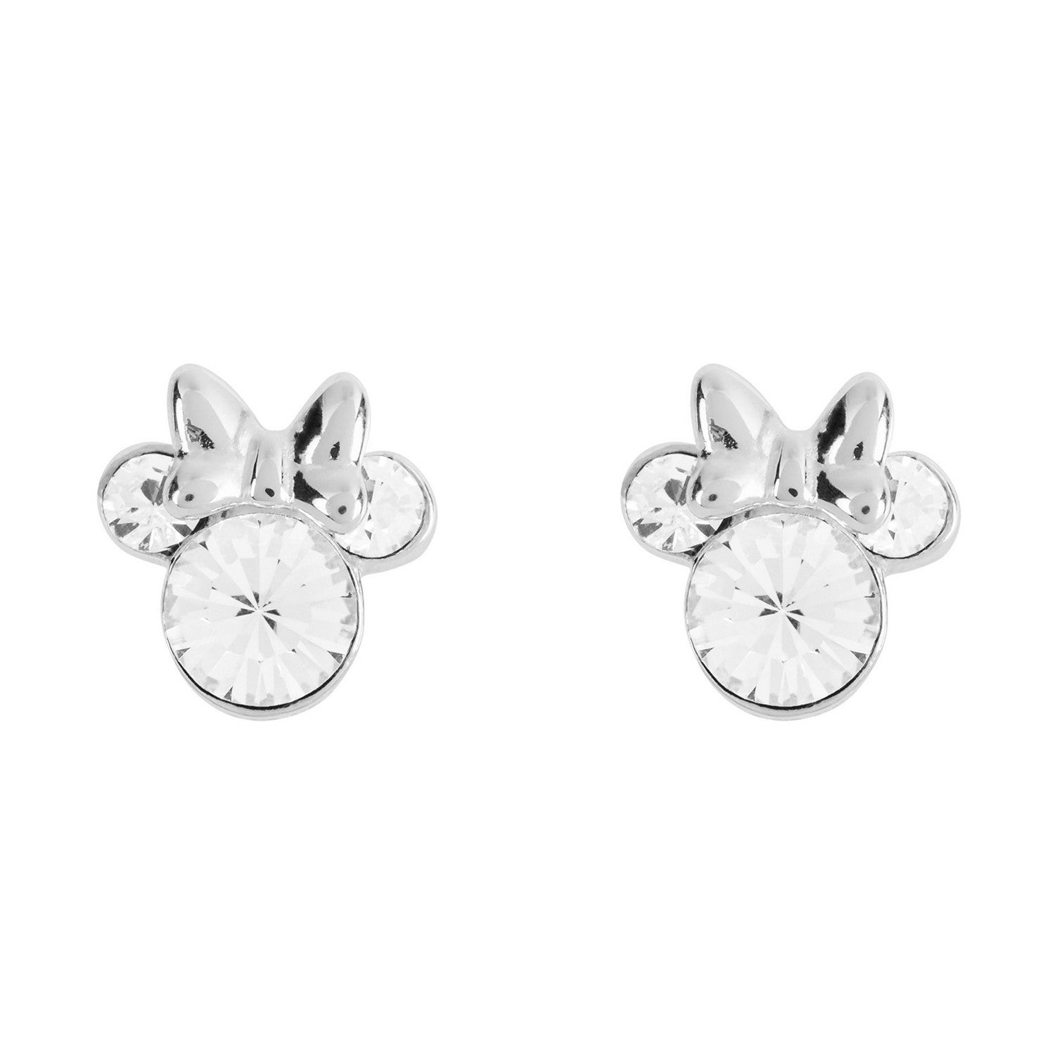 Disney Mickey & Minnie Sterling Silver 925 Mouse April Birthstone Earrings ES00028SAPRL.PH