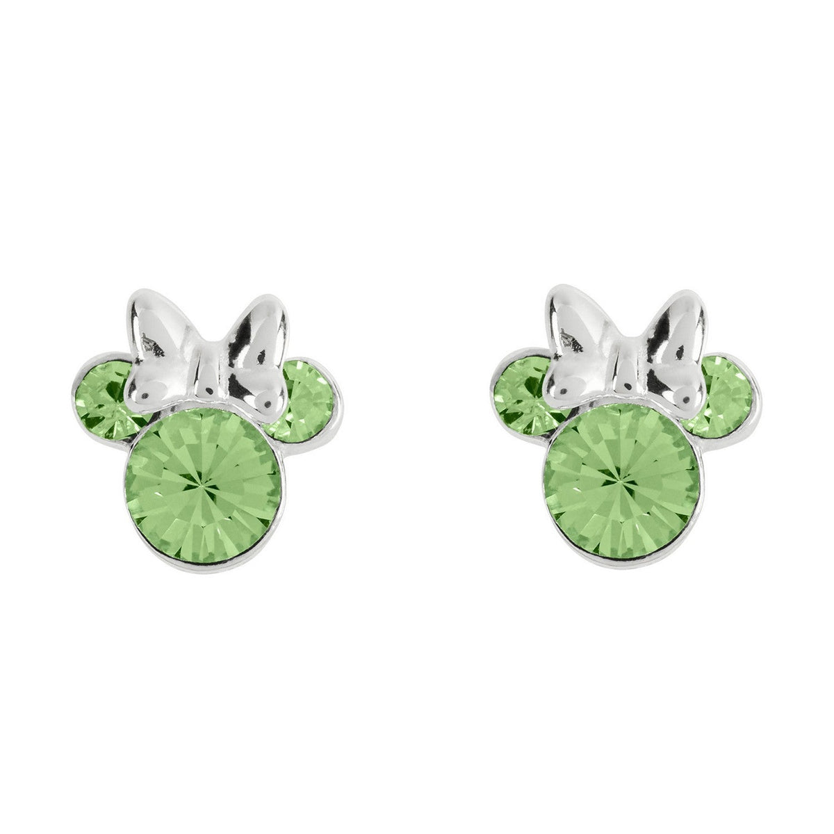 Disney Mickey & Minnie Sterling Silver 925 Mouse August Birthstone Earrings ES00028SAUGL.PH