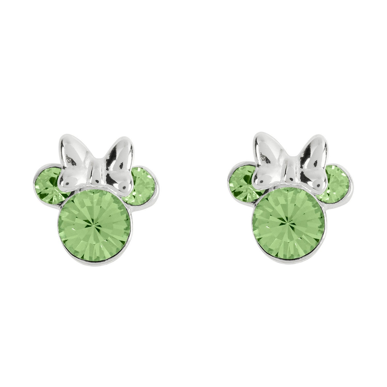 Disney Mickey & Minnie Sterling Silver 925 Mouse August Birthstone Earrings ES00028SAUGL.PH
