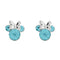 Disney Mickey & Minnie Sterling Silver 925 Mouse March Birthstone Earrings ES00028SMARL.PH