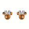 Disney Mickey & Minnie Sterling Silver 925 Mouse November Birthstone Orange Earrings ES00028SNOVL.PH