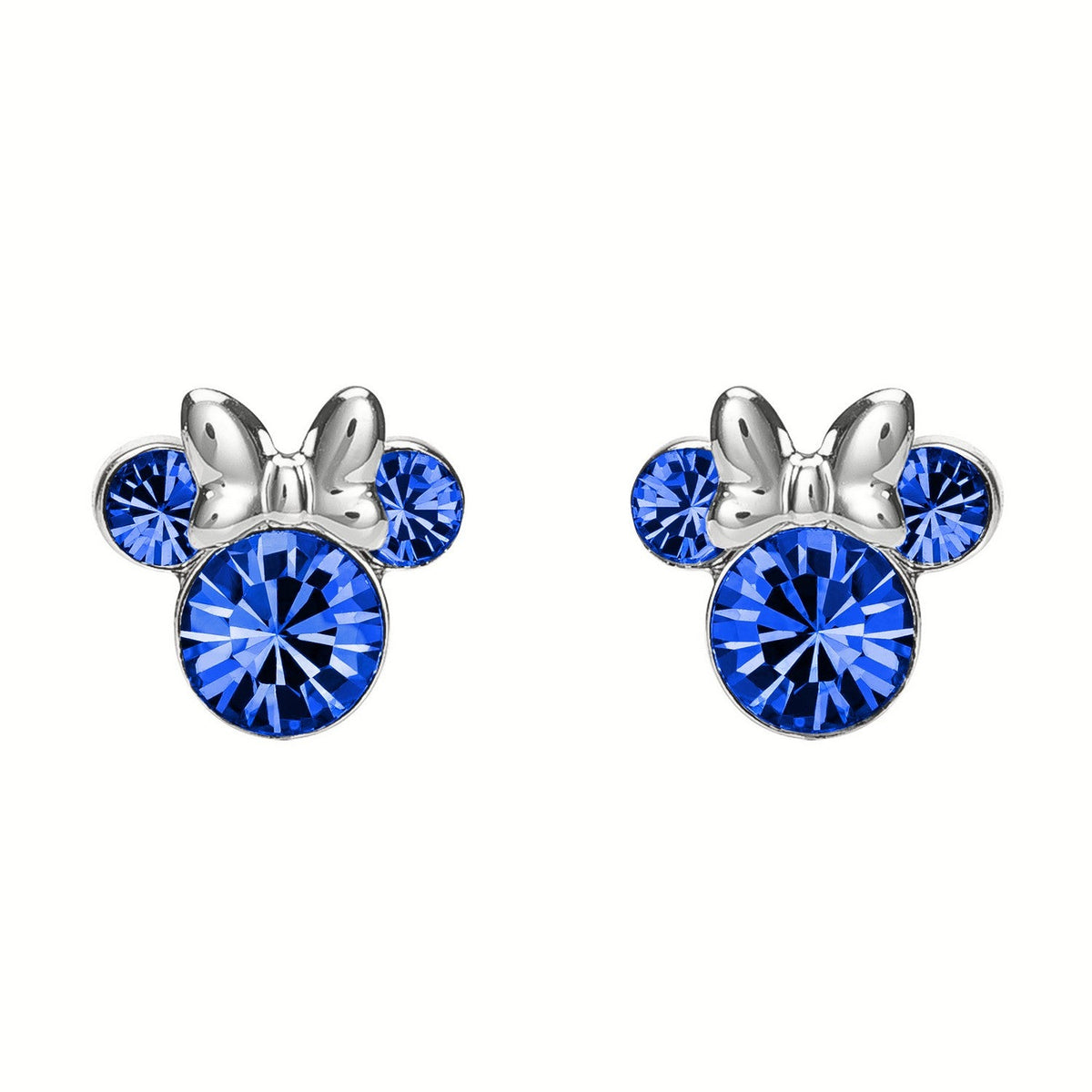 Disney Mickey & Minnie Sterling Silver 925 Mouse September Birthstone Blue Earrings ES00028SSEPL.PH
