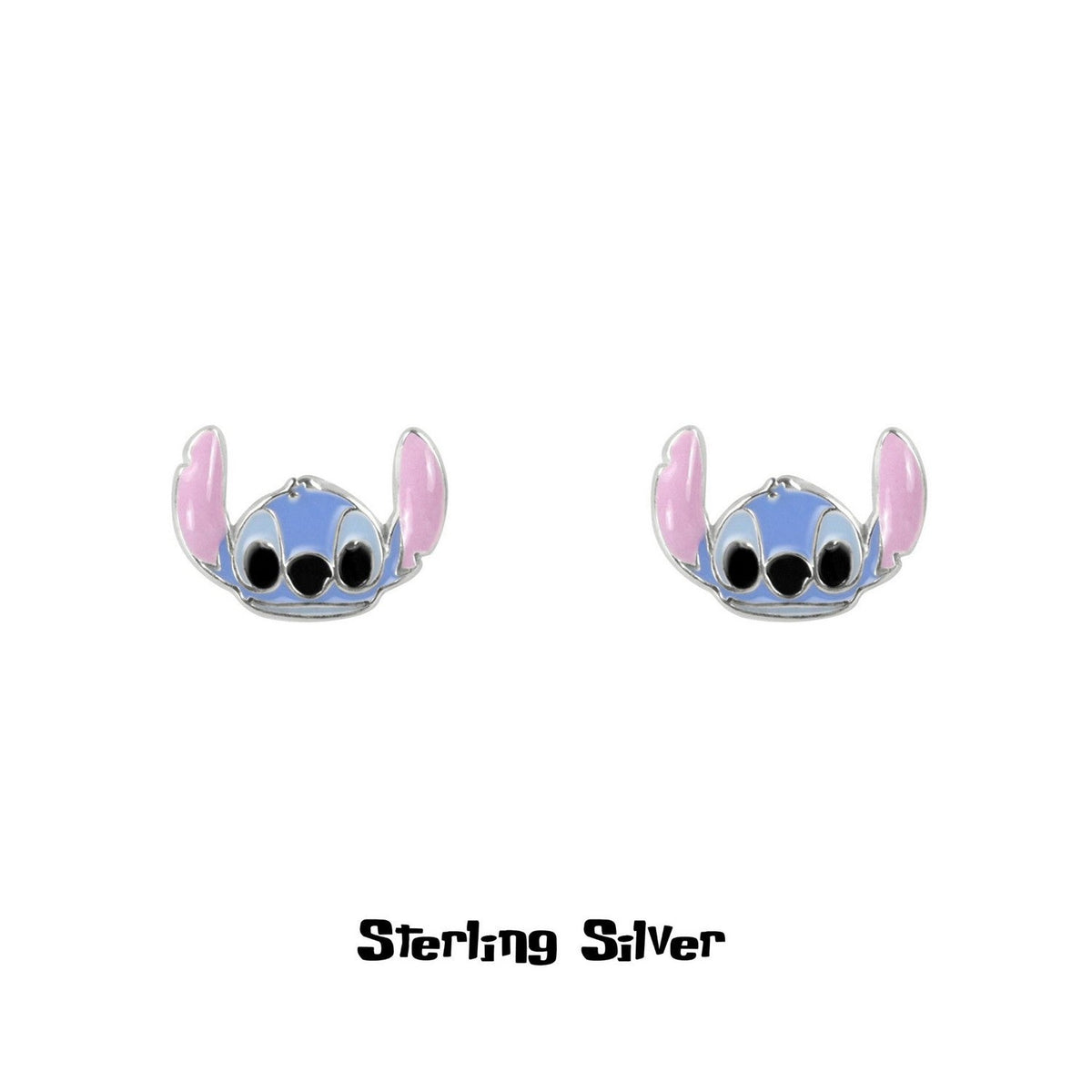 Disney Sterling Silver 925 Stitch Enamel Fill Stud Earrings ES00101SL.PH