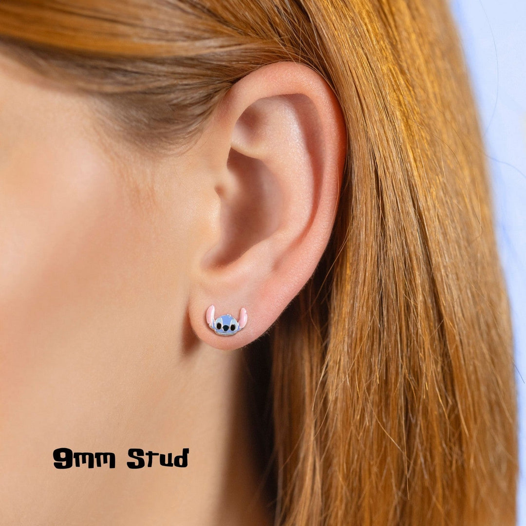 Disney Sterling Silver 925 Stitch Enamel Fill Stud Earrings ES00101SL.PH