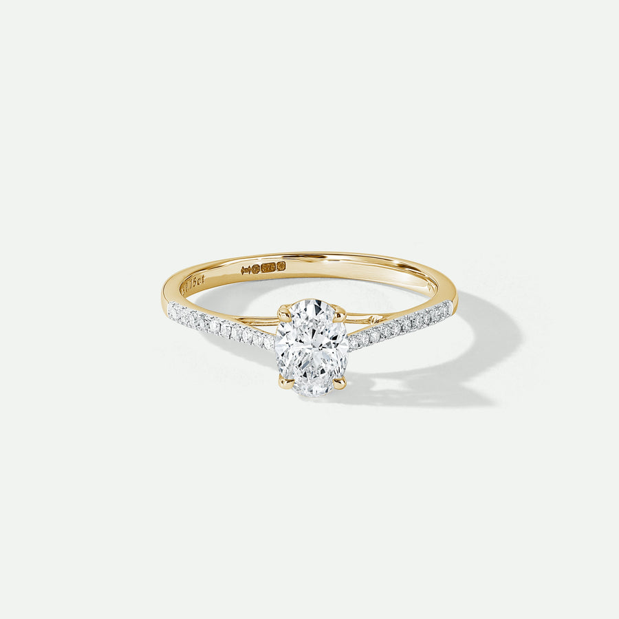 Elena | 9ct Yellow Gold 0.75ct tw Lab Grown Diamond Ring-0