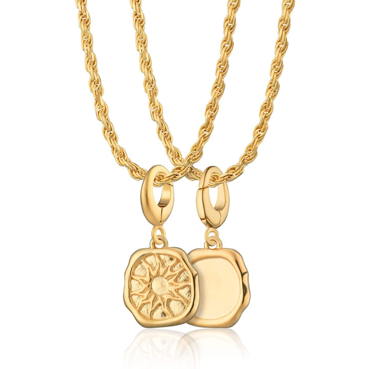 Engraved Gold Plated Manifest Energy Necklace CNGMANEN-TWIST-1