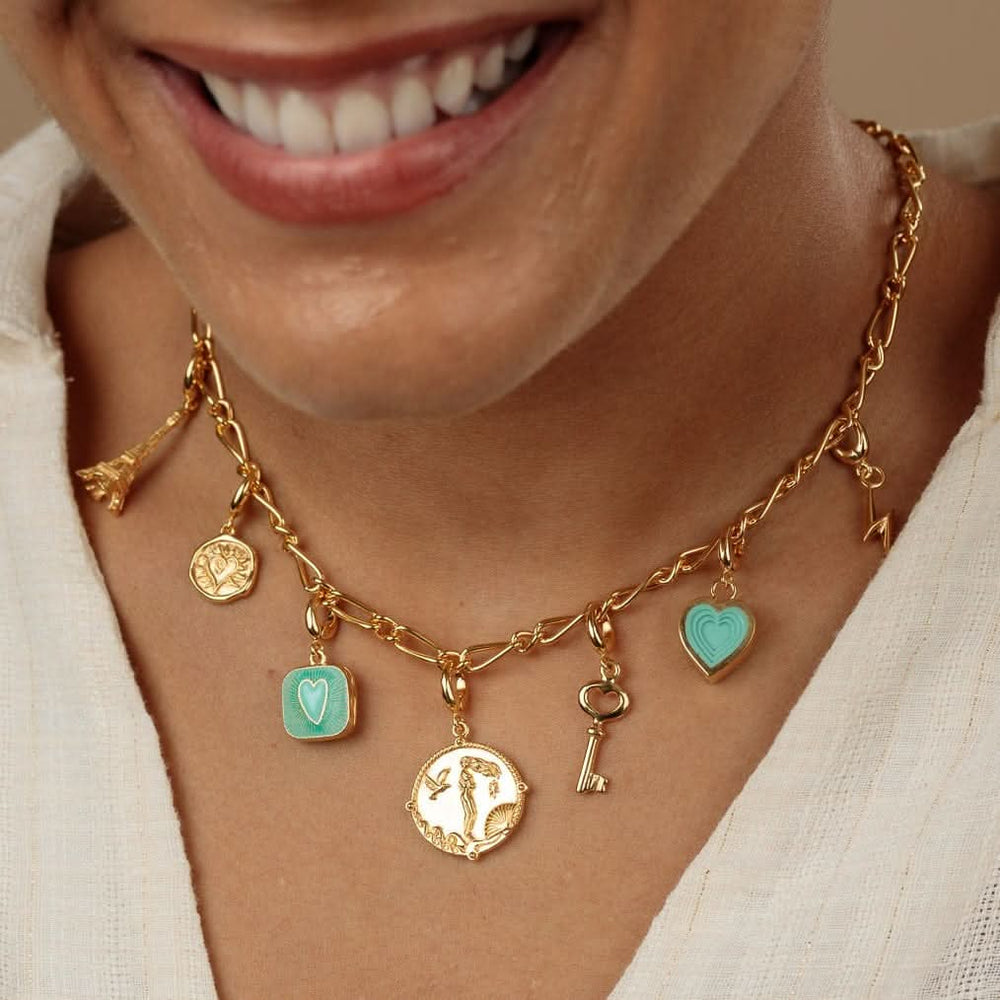 Engraved Gold Plated Manifest Love Charm CGMANLV