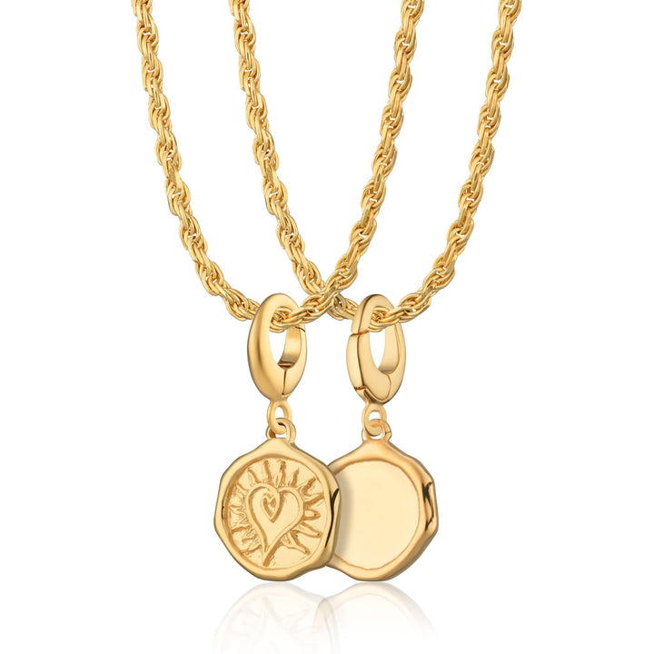 Engraved Gold Plated Manifest Love Necklace CNGMANLV-TWIST-1