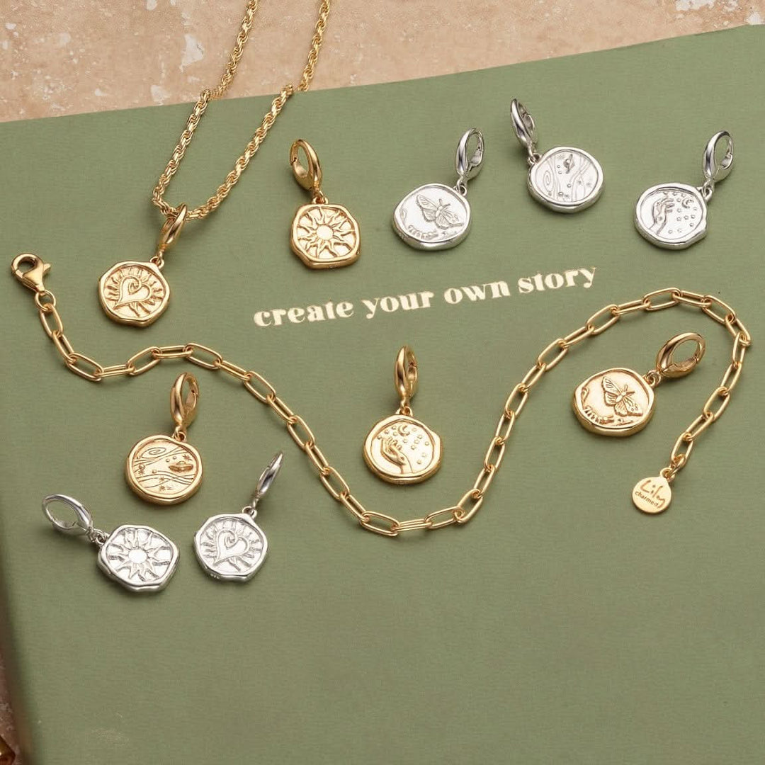 Engraved Gold Plated Manifest Magic Charm CGMANMG