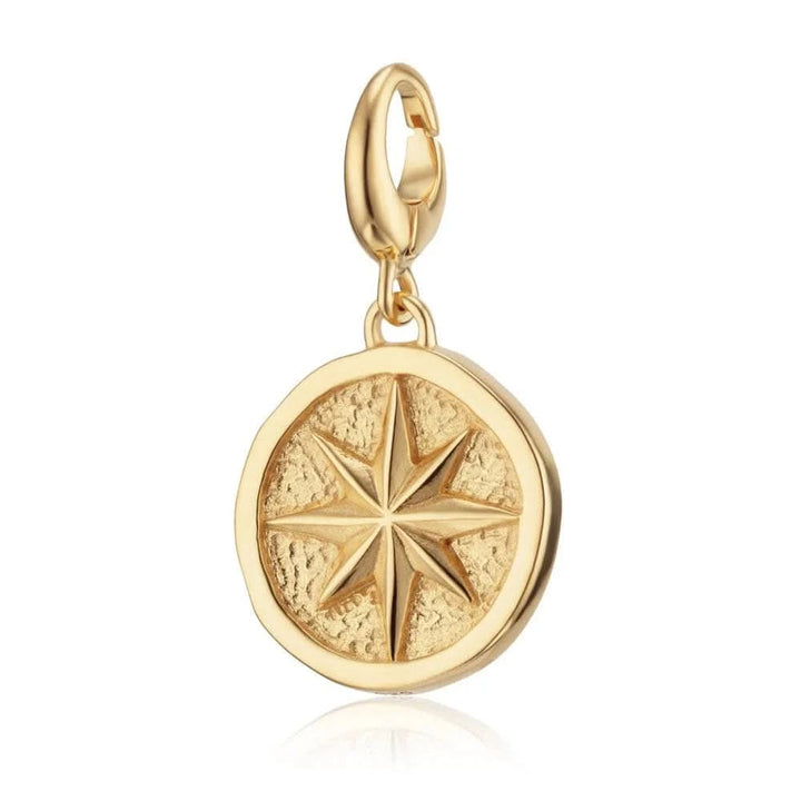 Engraved Gold Plated North Star Charm VCGNSTR