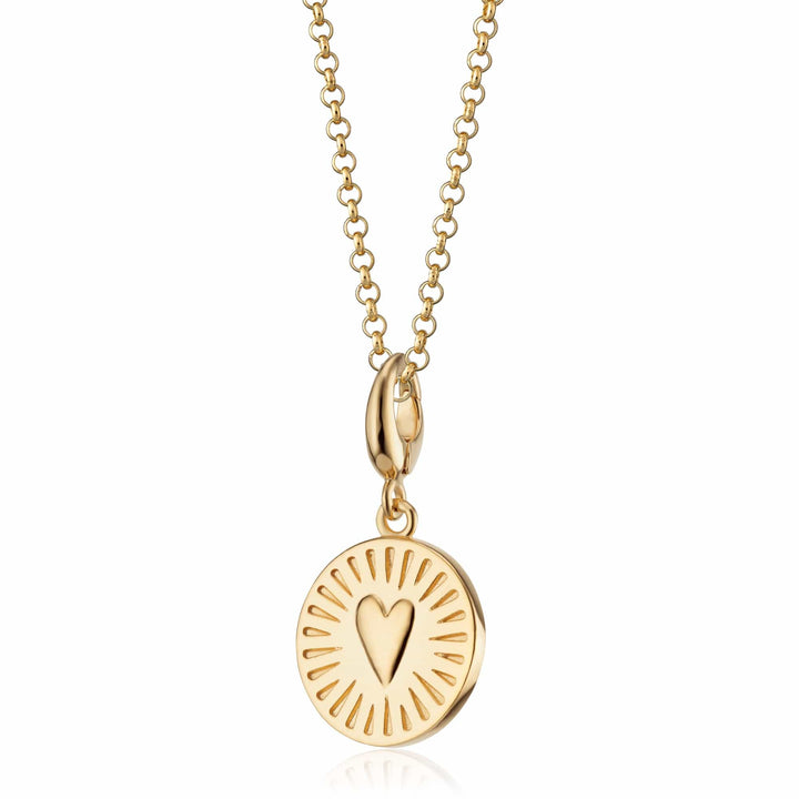 Engraved Gold Plated You Have My Heart Disc Necklace VCNGLVD-1