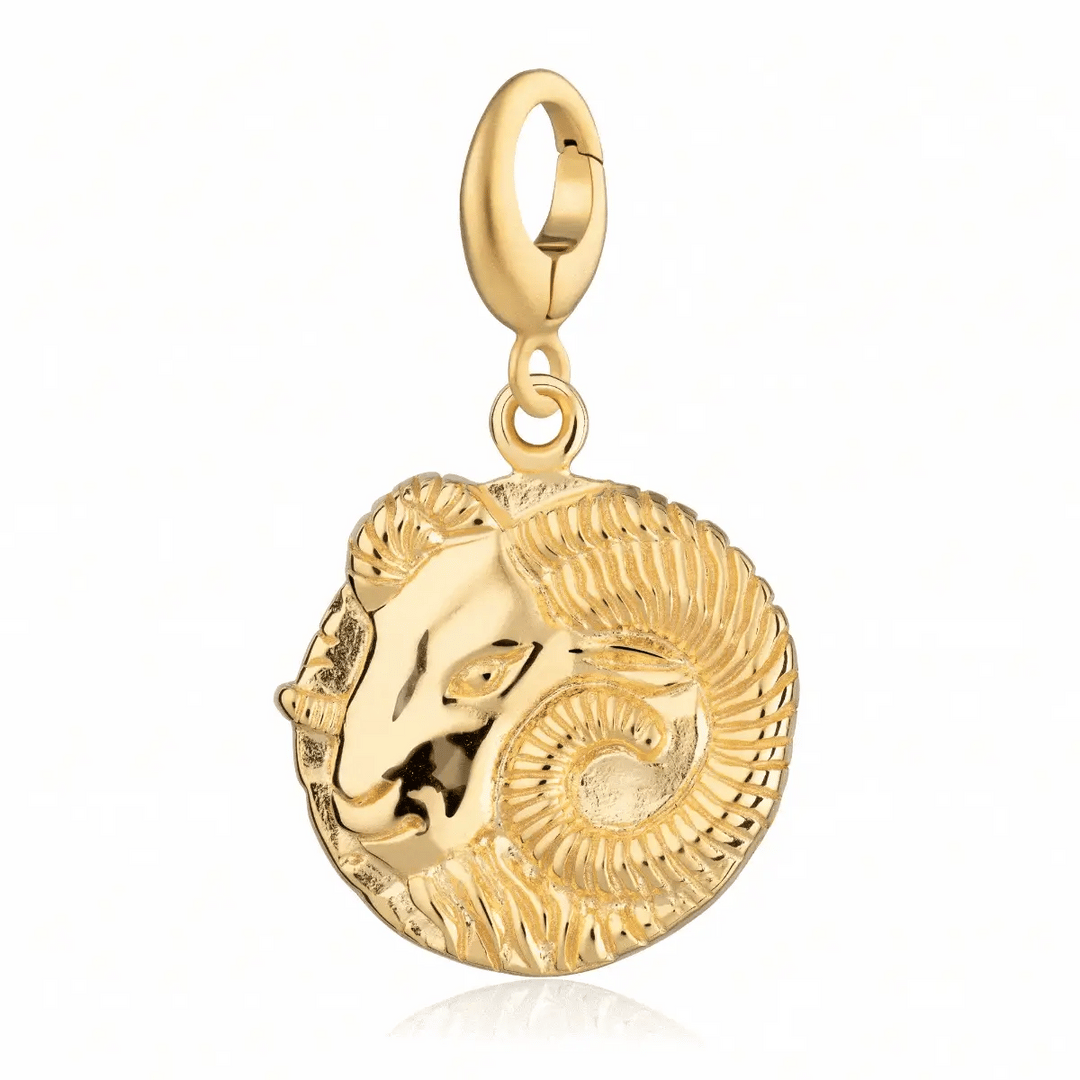 Engraved Gold Plated Zodiac Charm CGCAP