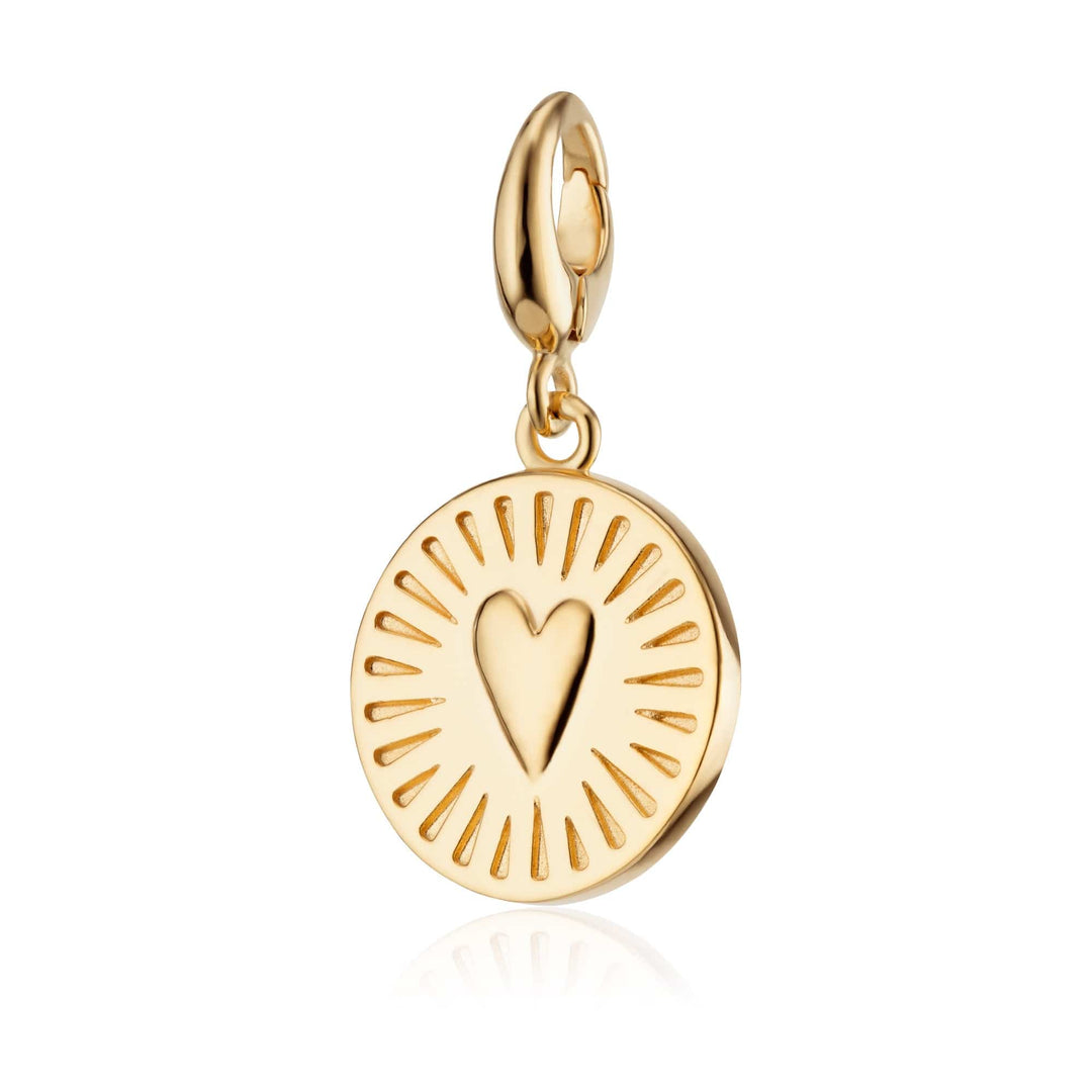 Engraved Gold You Have My Heart Disc Charm VCGLVD