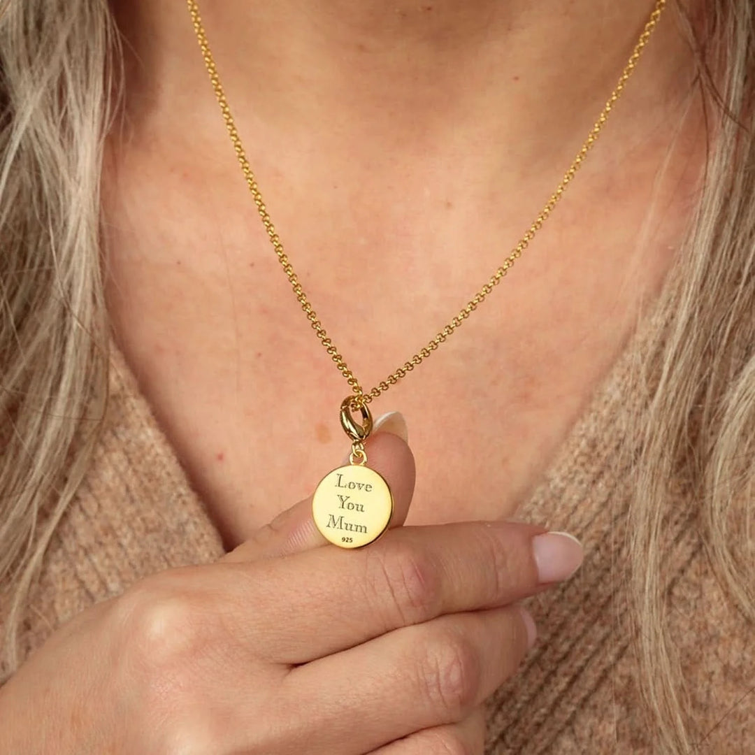 Engraved Gold You Have My Heart Disc Charm VCGLVD