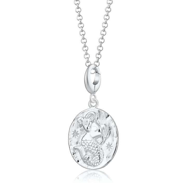 Engraved Silver Capricorn Zodiac Necklace CNSCAP-1