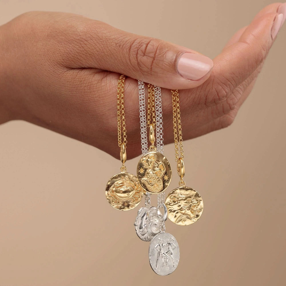 Engraved Silver Gemini Zodiac Charm CSGEM