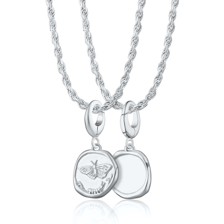 Engraved Silver Manifest Change Necklace CNSMANCH-TWIST-1