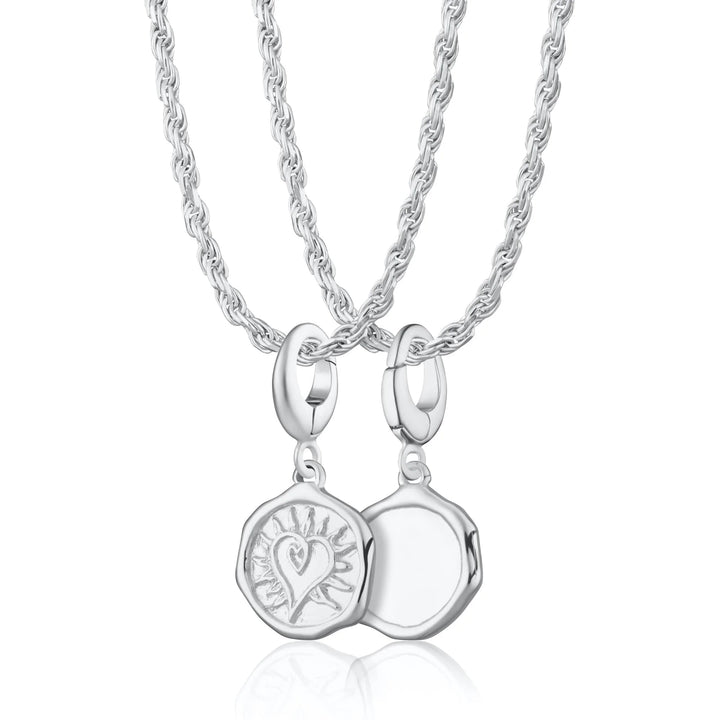 Engraved Silver Manifest Love Necklace CNSMANLV-TWIST-1