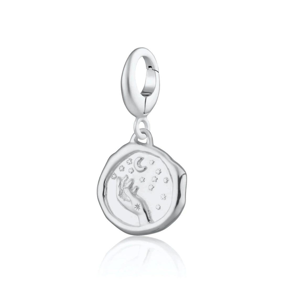 Engraved Silver Manifest Magic Charm CSMANMG