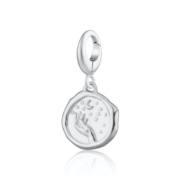 Engraved Silver Manifest Magic Charm CSMANMG