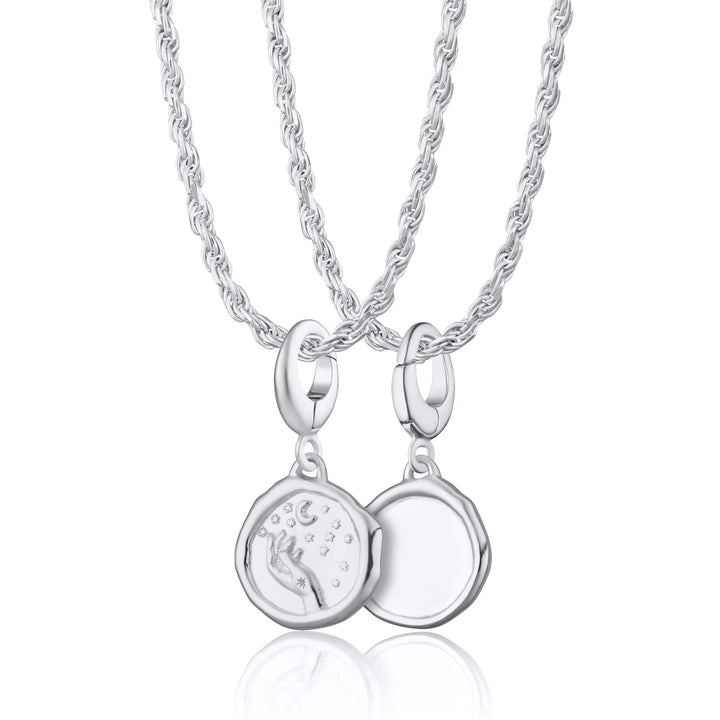 Engraved Silver Manifest Magic Necklace CNSMANMG-TWIST-1